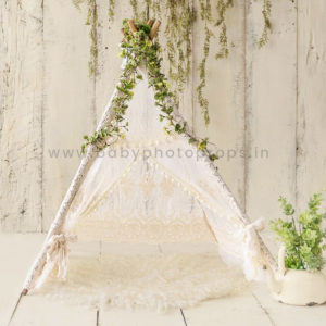 Cream Princess Teepee Tent - Baby Photo Props