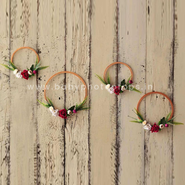 Floral Background Rings - Baby Photo Props