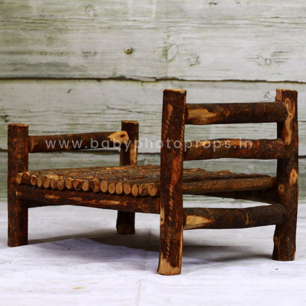 Natural Wooden Log-Bed-01 - Baby Photo Props