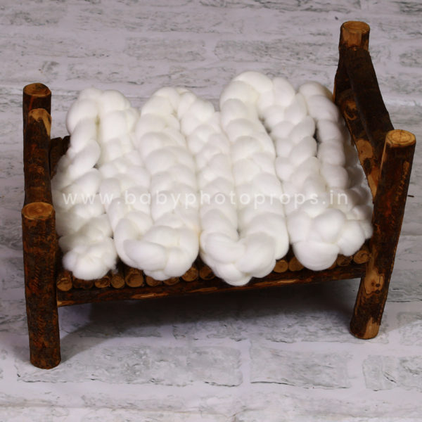 Natural Wooden Log-Bed-01 - Baby Photo Props