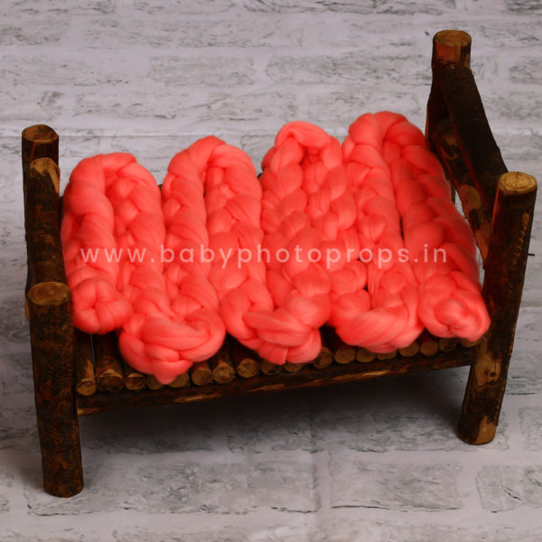 Natural Wooden Log-Bed-01 - Baby Photo Props