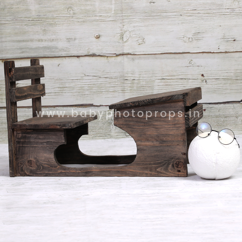 Wooden School Desk for newborn photography prop – Newborn Studio Props