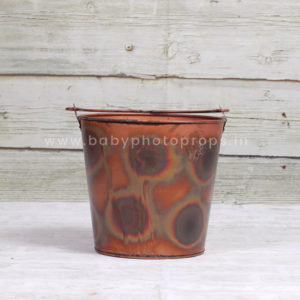 Metal Bucket for Newborn-Copper - Baby Photo Props