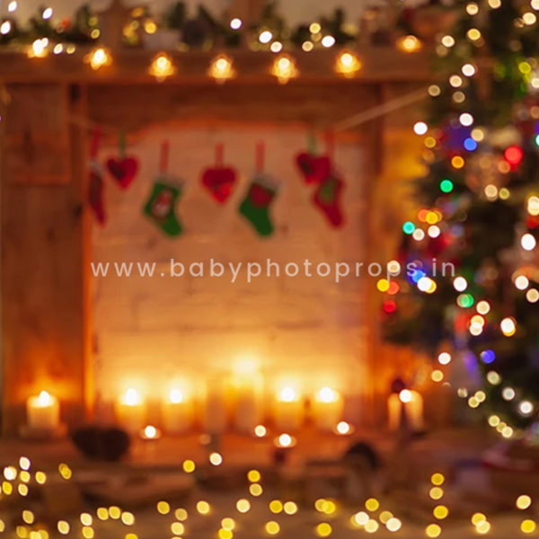 Xmas-Bokeh-Baby-Printed-Backdrops - Baby Photo Props