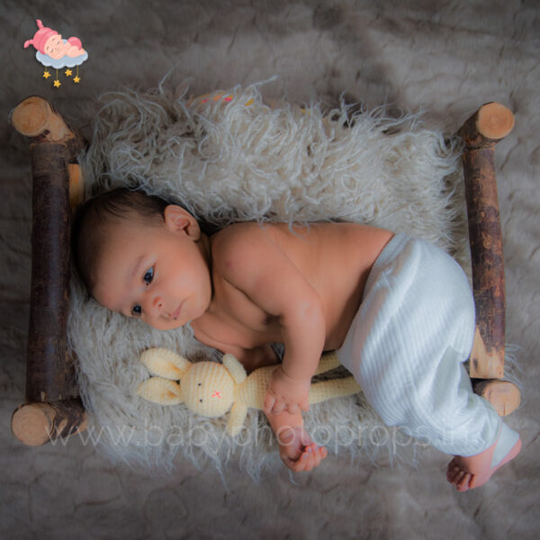 Natural Wooden Log Bed - Image 6